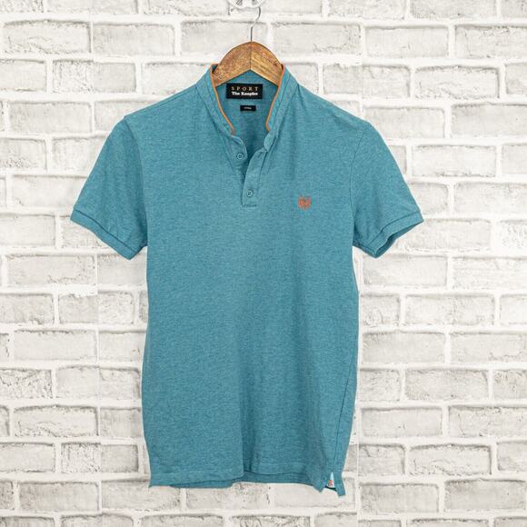 The Kooples Sport Fitted Bond collar Polo shirt Blue Size XS - Picture 1 of 6
